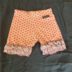 Matilda Jane Pink Polka Dot Ruffle Shorts